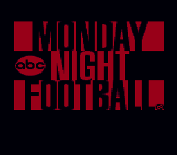 ABC Monday Night Football (Japan) Title Screen